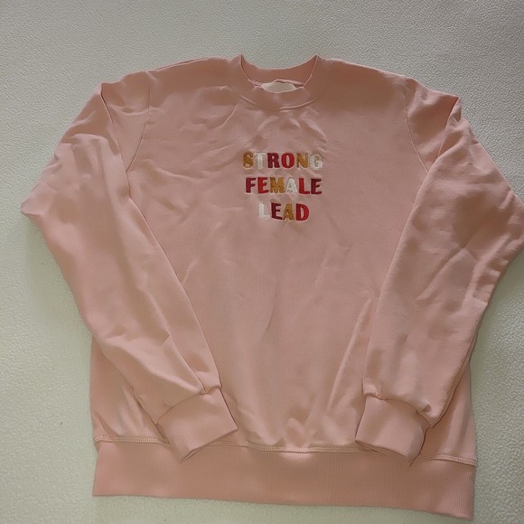 Band.do Strong Women Lead Sweatshirt Size Small Pink Long Sleeve Light-Weight - Picture 1 of 6